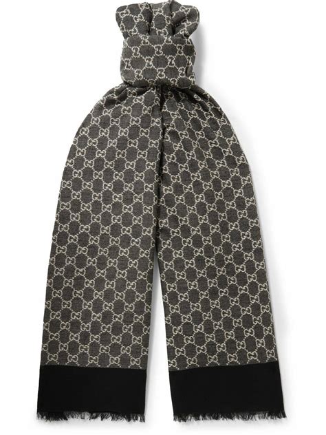 scarpa gucci pelo|gucci jacquard scarf.